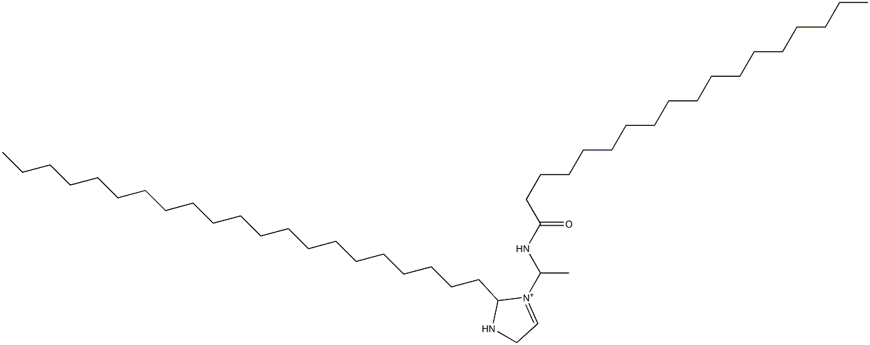 2-ヘニコシル-3-[1-(ステアロイルアミノ)エチル]-3-イミダゾリン-3-イウム 化学構造式