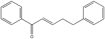 (E)-1,5-ジフェニル-2-ペンテン-1-オン 化学構造式