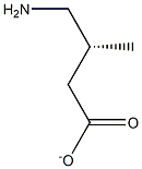 (R)-4-アミニオ-3-メチル酪酸アニオン 化学構造式