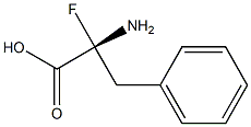 (R)-2-アミノ-2-フルオロ-3-フェニルプロピオン酸 化学構造式