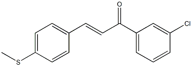 (E)-3'-クロロ-4-(メチルチオ)カルコン 化学構造式