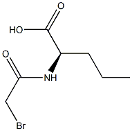 (+)-N-(ブロモアセチル)-D-ノルバリン 化学構造式
