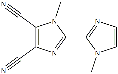1,1'-ジメチル-2,2'-ビ-1H-イミダゾール-4,5-ジカルボニトリル 化学構造式