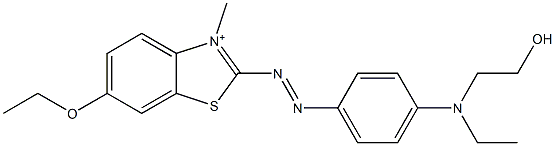 2-[p-(N-Ethyl-2-hydroxyethylamino)phenylazo]-6-ethoxy-3-methylbenzothiazol-3-ium