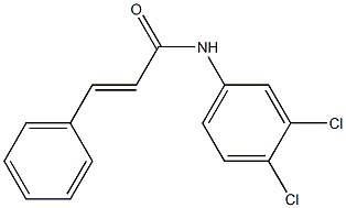 (E)-N-(3,4-ジクロロフェニル)-シンナムアミド 化学構造式