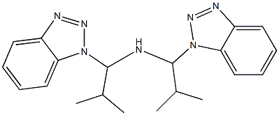 1,1'-[イミノビス(2-メチルプロパン-1,1-ジイル)]ビス(1H-ベンゾトリアゾール) 化学構造式