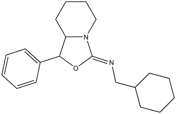 (3Z)-ヘキサヒドロ-3-(シクロヘキシルメチルイミノ)-1-フェニルオキサゾロ[3,4-a]ピリジン 化学構造式