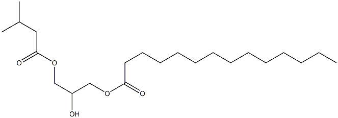[S,(+)]-1,2,3-プロパントリオール1-イソバレラート3-ミリスタート 化学構造式