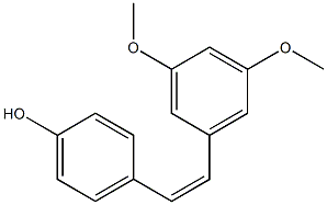 4-[(Z)-3,5-ジメトキシスチリル]フェノール 化学構造式