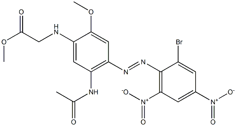 [5-Acetylamino-4-(2-bromo-4,6-dinitrophenylazo)-2-methoxyanilino]acetic acid methyl ester