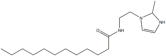 1-(2-ラウロイルアミノエチル)-2-メチル-4-イミダゾリン 化学構造式