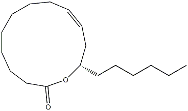 (9Z,12S)-12-ヒドロキシ9-オクタデセン酸ラクトン 化学構造式