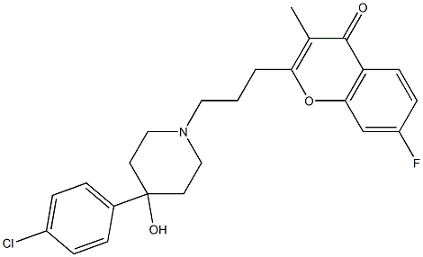 2-[3-[4-(p-Chlorophenyl)-4-hydroxypiperidino]propyl]-7-fluoro-3-methylchromone