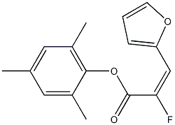 (E)-2-Fluoro-3-(2-furanyl)acrylic acid 2,4,6-trimethylphenyl ester|