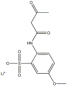 2-(アセトアセチルアミノ)-5-メトキシベンゼンスルホン酸リチウム 化学構造式