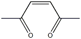 (Z)-3-ヘキセン-2,5-ジオン 化学構造式