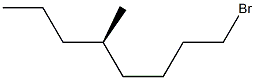 [R,(-)]-1-ブロモ-5-メチルオクタン 化学構造式