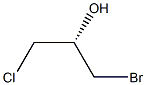 [S,(-)]-1-ブロモ-3-クロロ-2-プロパノール 化学構造式