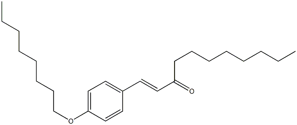 (E)-1-(4-オクチルオキシフェニル)-1-ウンデセン-3-オン 化学構造式
