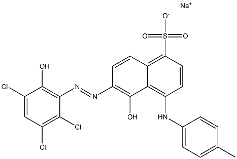 6-[(2,3,5-Trichloro-6-hydroxyphenyl)azo]-5-hydroxy-4-[(4-methylphenyl)amino]-1-naphthalenesulfonic acid sodium salt|