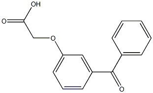 (m-Benzoylphenyloxy)acetic acid Structure