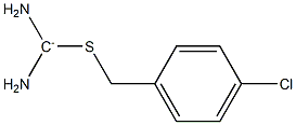 ジアミノ[(4-クロロフェニルメチル)チオ]メチリウム 化学構造式