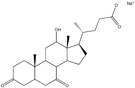 3,7-Dioxo-12-hydroxycholan-24-oic acid sodium salt Structure