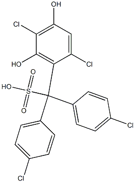 (2,5-Dichloro-4,6-dihydroxyphenyl)bis(4-chlorophenyl)methanesulfonic acid