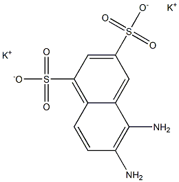 7,8-ジアミノ-2,4-ナフタレンジスルホン酸ジカリウム 化学構造式