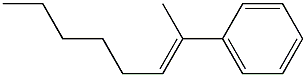 (2E)-2-フェニル-2-オクテン 化学構造式