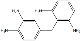 4-[(2,6-ジアミノフェニル)メチル]-1,2-ベンゼンジアミン 化学構造式
