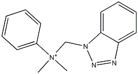 (1H-Benzotriazol-1-ylmethyl)phenyldimethylaminium Structure