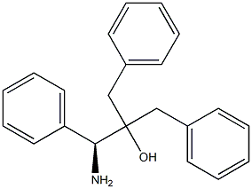 [S,(-)]-1-アミノ-2-ベンジル-1,3-ジフェニル-2-プロパノール 化学構造式