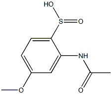 2-(アセチルアミノ)-4-メトキシベンゼンスルフィン酸 化学構造式