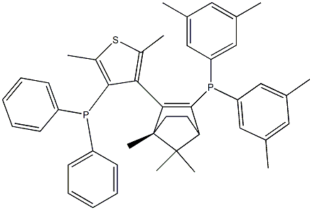 (1R)-(+)-3-[Di(3,5-dimethylphenyl)phosphino]-2-(4-diphenylphosphino-2,5-dimethylthien-3-yl)-1,7,7-trimethylbicyclo[2.2.1]hept-2-ene: 98% [catASium T2]