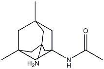 N-(3-amino-5,7-dimethyl adamantan-1-yl) acetamide, , 结构式