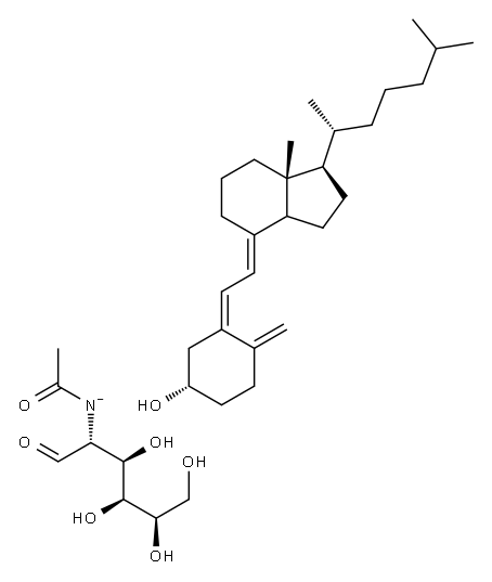 Vitamin D3 N-acetylglucosaminide 结构式