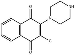 1,4-Naphthalenedione, 2-chloro-3-(1-piperazinyl)- Struktur