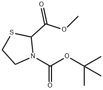 METHYL N-BOC-THIAZOLIDINE-2-CARBOXYLATE 结构式