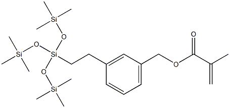 メタクリルオキシメチルフェネチルトリス(トリメチルシロキシ)シラン 化学構造式