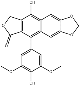 4'-deMethyldehydropodophyllotoxin Struktur