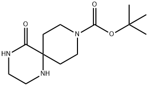 5-オキソ-1,4,9-トリアザスピロ[5.5]ウンデカン-9-カルボン酸TERT-ブチル 化学構造式