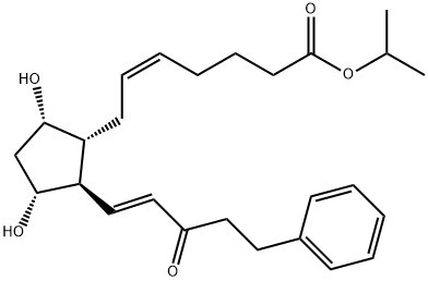 15-keto-17-phenyl-18,19,20-trinorprostaglandin F2 alpha-1-isopropyl ester 结构式