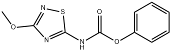 (3-メトキシ-1,2,4-チアジアゾール-5-イル)カルバミン酸フェニル 化学構造式