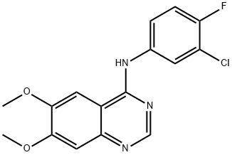 N-(3-chloro-4-fluorophenyl)-6 ,7-dimethoxyquinazolin-4-amine Struktur