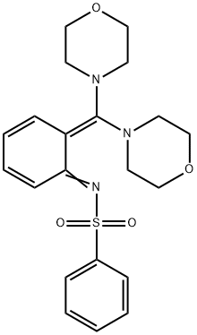 (NE)-N-[6-(dimorpholin-4-ylmethylidene)-1-cyclohexa-2,4-dienylidene]be nzenesulfonamide 结构式
