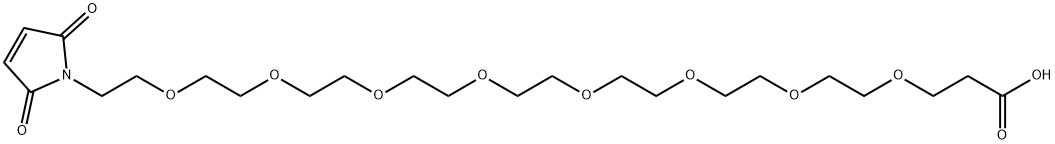 马来酰亚胺基-PEG8-丙酸, 1818294-46-0, 结构式