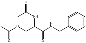 Lacosamide Related Compound B (30 mg) (2-Acetamido-3-(benzylamino)-3-oxopropyl acetate) Struktur