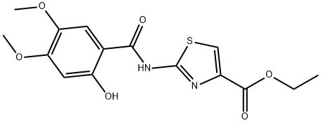 AcotiaMide Related CoMpound (Ethyl 2-[(2-hydroxy-4,5-diMethoxybenzoyl)aMino]-4-Thiazolecarboxylate) Structure