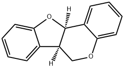 (6aS)-6aβ,11aβ-ジヒドロ-6H-ベンゾフロ[3,2-c][1]ベンゾピラン 化学構造式